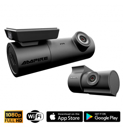 AMPIRE Dual-Dashcam in Full-HD, WiFi e GPS