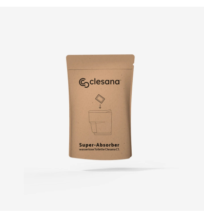 Granulato assorbente Clesana Super Absorber per WC portatile Clesana C1/X1 - 20 pz