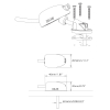 Scanstrut DS-H6 - Passacavo orizzontale, plastica grigia, cavo 2-6mm
