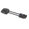 Scanstrut DS-HD6-BLK - Passacavo doppio orizzontale, plastica nera, cavo 5-6mm