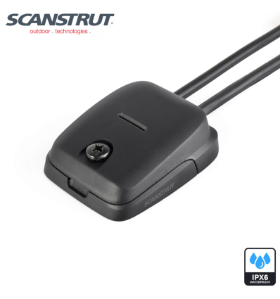 Scanstrut DS-HD6-BLK - Passacavo doppio orizzontale, plastica nera, cavo 5-6mm
