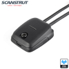 Scanstrut DS-HD6-BLK - Passacavo doppio orizzontale, plastica nera, cavo 5-6mm