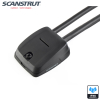 Scanstrut DS-HD10-BLK - Passacavo doppio orizzontale, nero, cavo 6-10mm