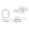Scanstrut DS-H-MULTI-BLK - Passacavo multi orizzontale, nero, cavo fino a 15mm
