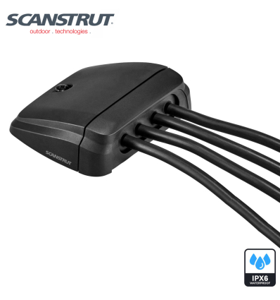 Scanstrut DS-H-MULTI-BLK - Passacavo multi orizzontale, nero, cavo fino a 15mm