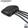 Scanstrut DS-H-MULTI-BLK - Passacavo multi orizzontale, nero, cavo fino a 15mm