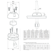 Scanstrut DS6-P-BLK - Passacavo verticale, plastica nera, diam. 6mm per cavo 2-6mm