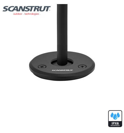 Scanstrut DS-LP-16-BLK - Passacavo verticale, alluminio nero, diam. 16mm per cavo 2-8mm