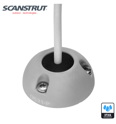 Scanstrut DS21A-P - Passacavo verticale, plastica grigia, diam. 21mm per cavo 4-9mm