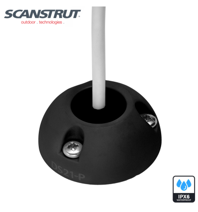 Scanstrut DS21A-P-BLK - Passacavo verticale, plastica nera, diam. 21mm per cavo 4-9mm