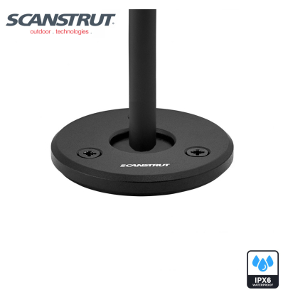 Scanstrut DS-LP-21A-BLK - Passacavo verticale, alluminio nero, diam. 21mm per cavo 4-9mm