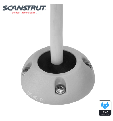 Scanstrut DS30-P - Passacavo verticale, plastica grigia, diam. 30mm per cavo 9-14mm