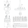 Scanstrut DS30-P-BLK - Passacavo verticale, plastica nera, diam. 30mm per cavo 9-14mm