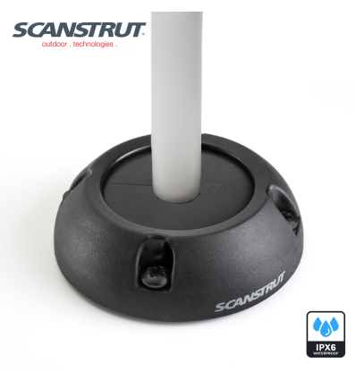 Scanstrut DS40-P-BLK - Passacavo verticale, plastica nera, diam. 40mm per cavo 12-15mm