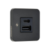 Scanstrut SC-TILE-10 - Caricabatterie Dual USB-A & C Interior, nero