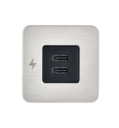 Scanstrut SC-TILE-21 - Caricabatterie Dual USB-C Interior, alluminio