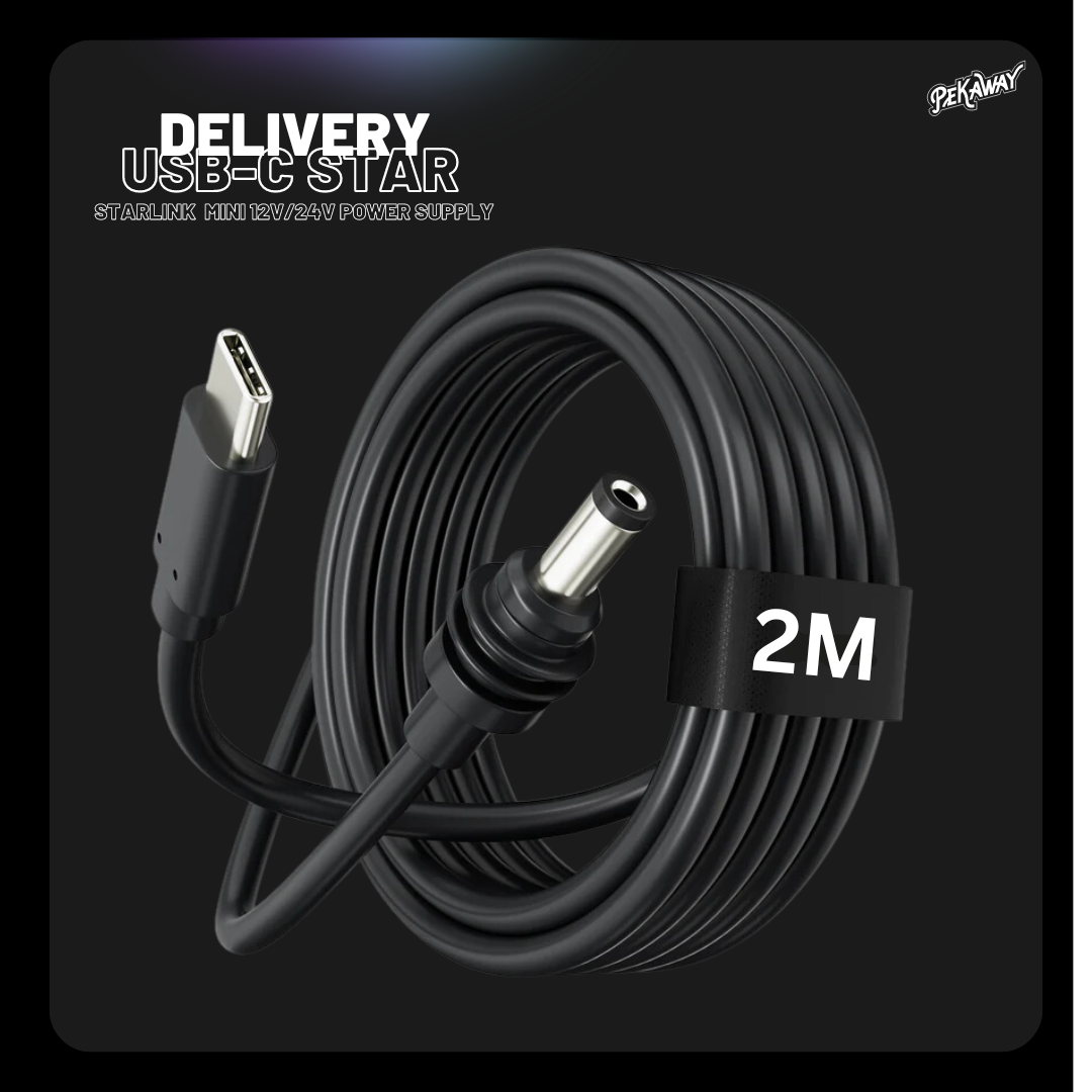 Cavo USB-C/DC Pekaway per alimentare Starlink Mini