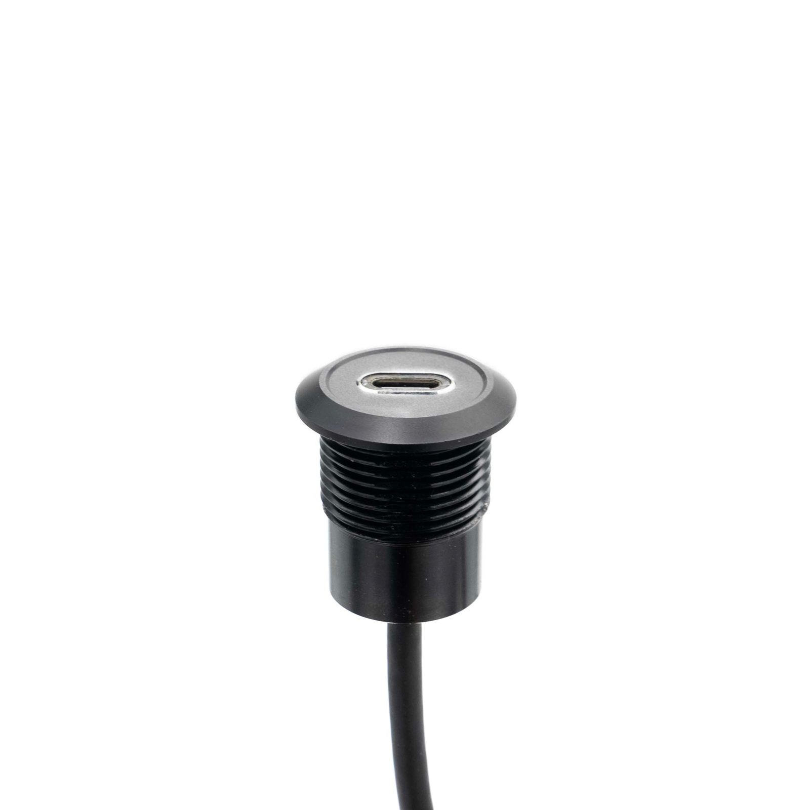 Presa USB-C metallica Pekaway con cavo, finitura nera